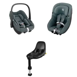 Maxi-Cosi Pebble S & Pearl S Car Seat Bundle - Tonal Graphite