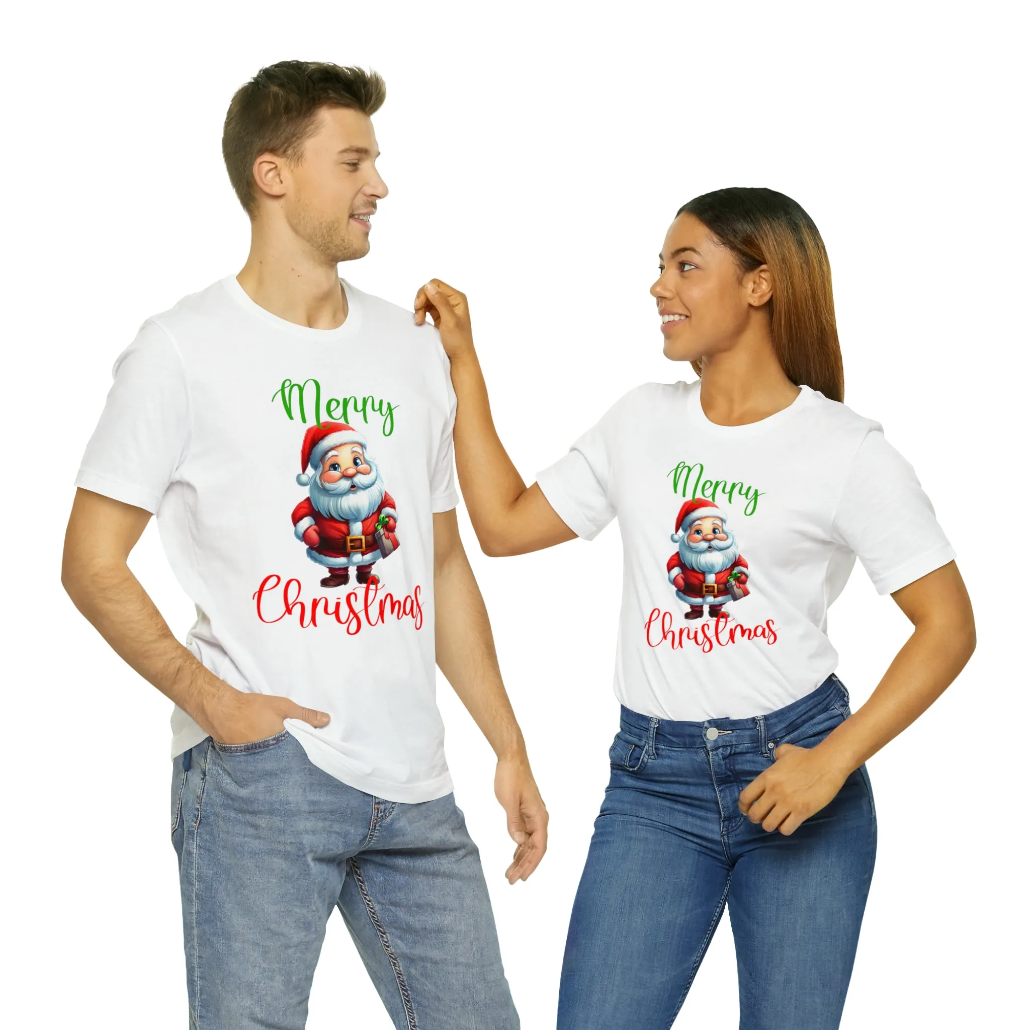 Merry Christmas from Santa T-Shirt | Festive XMas Tee |  Bella Canvas 3001 Unisex | Happy Holidays Short Sleeve Tshirt