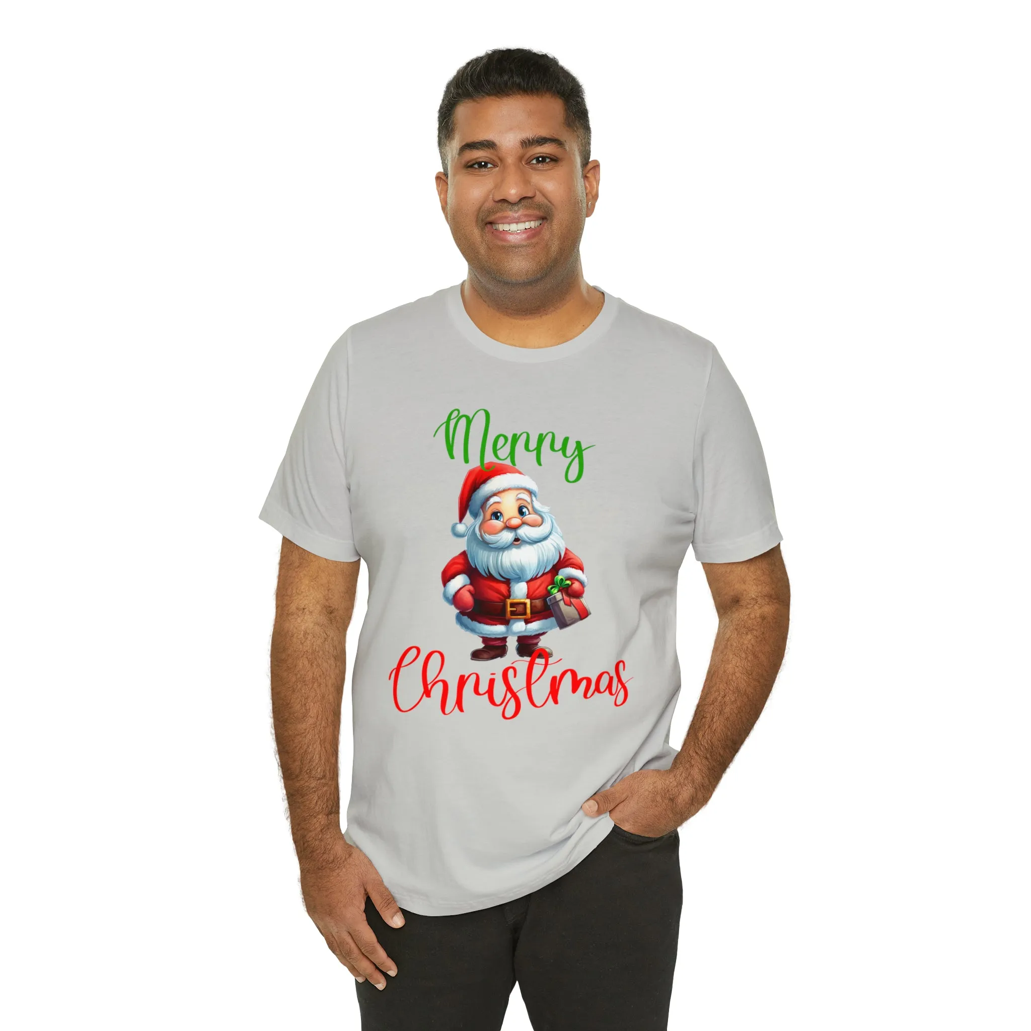 Merry Christmas from Santa T-Shirt | Festive XMas Tee |  Bella Canvas 3001 Unisex | Happy Holidays Short Sleeve Tshirt