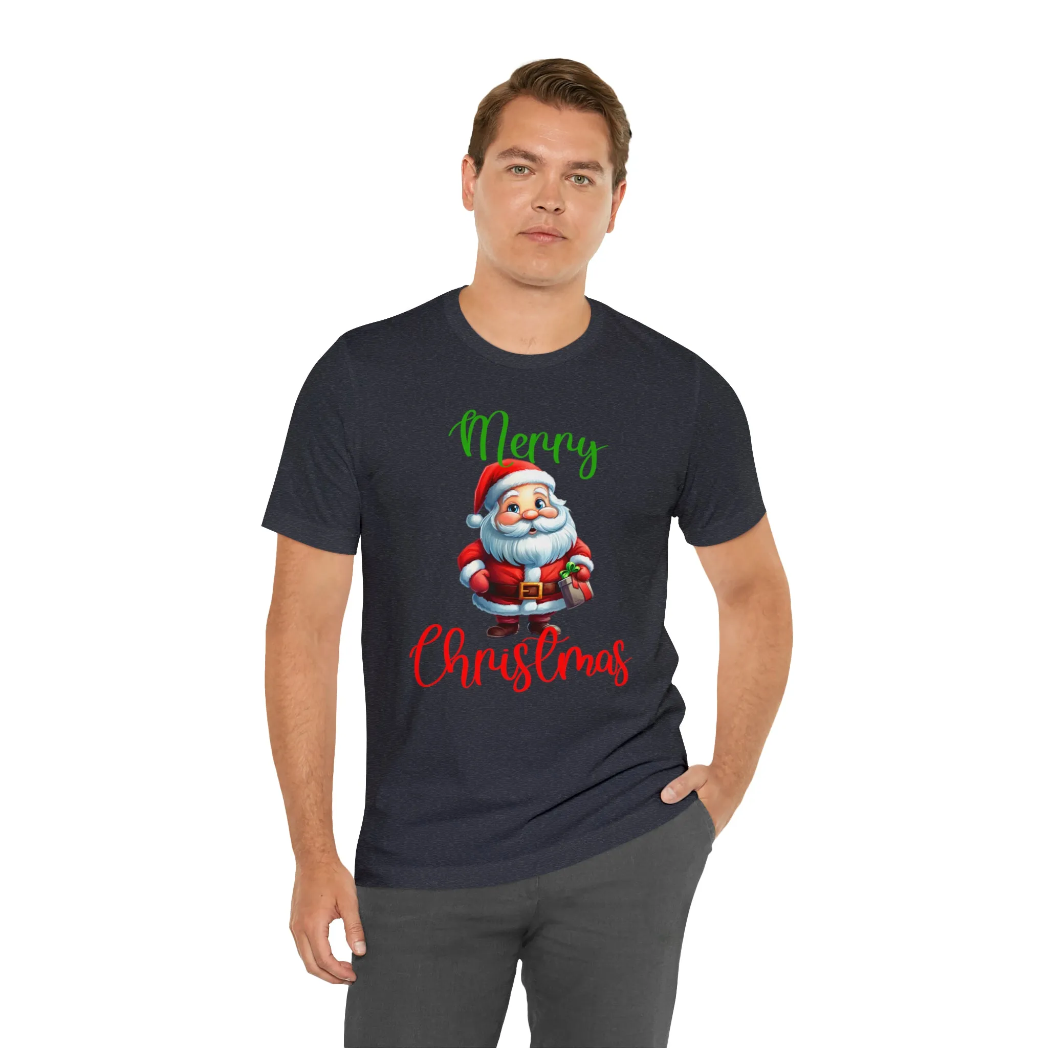 Merry Christmas from Santa T-Shirt | Festive XMas Tee |  Bella Canvas 3001 Unisex | Happy Holidays Short Sleeve Tshirt