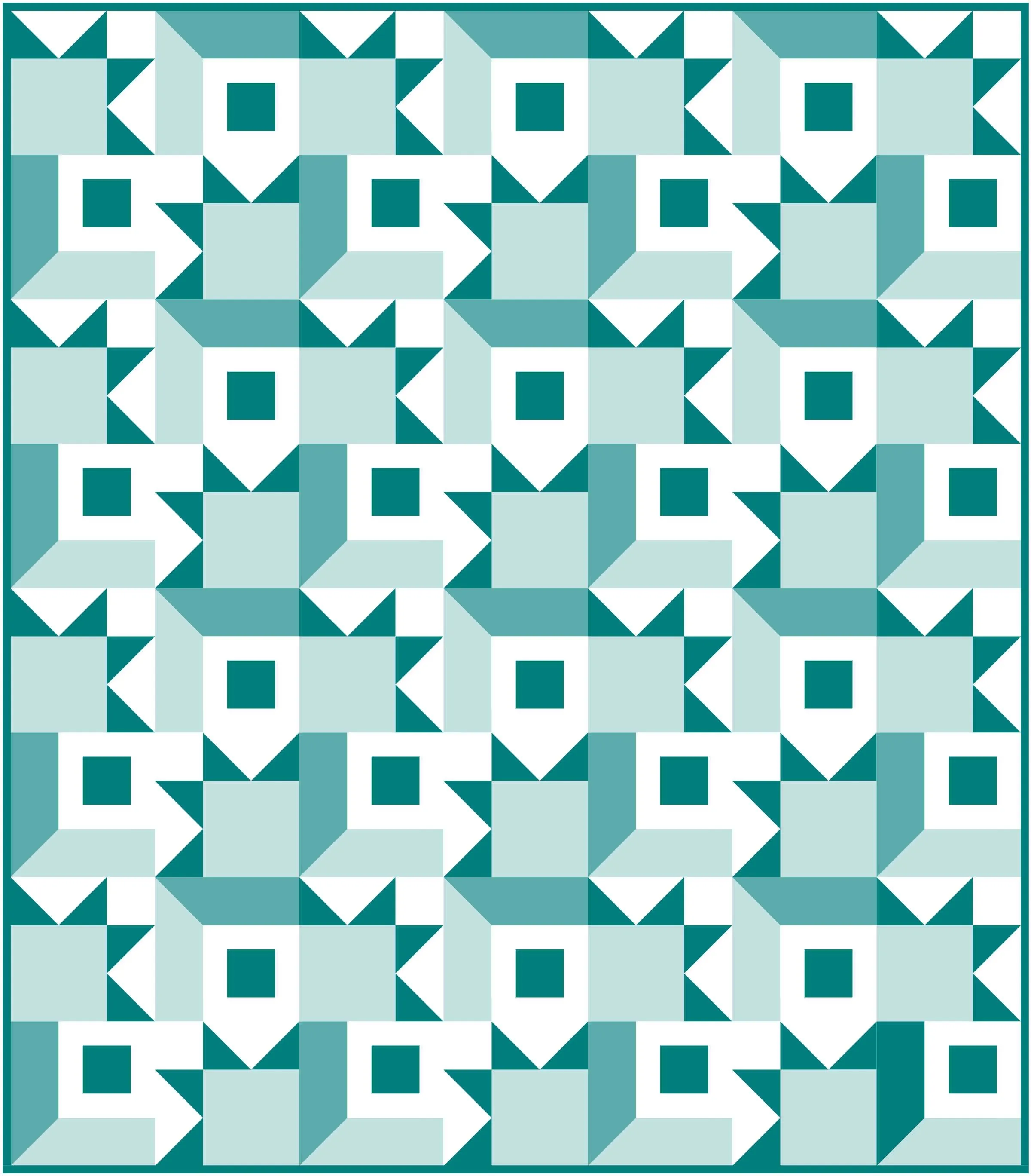 Mitered Cabin Quilt Block Pattern
