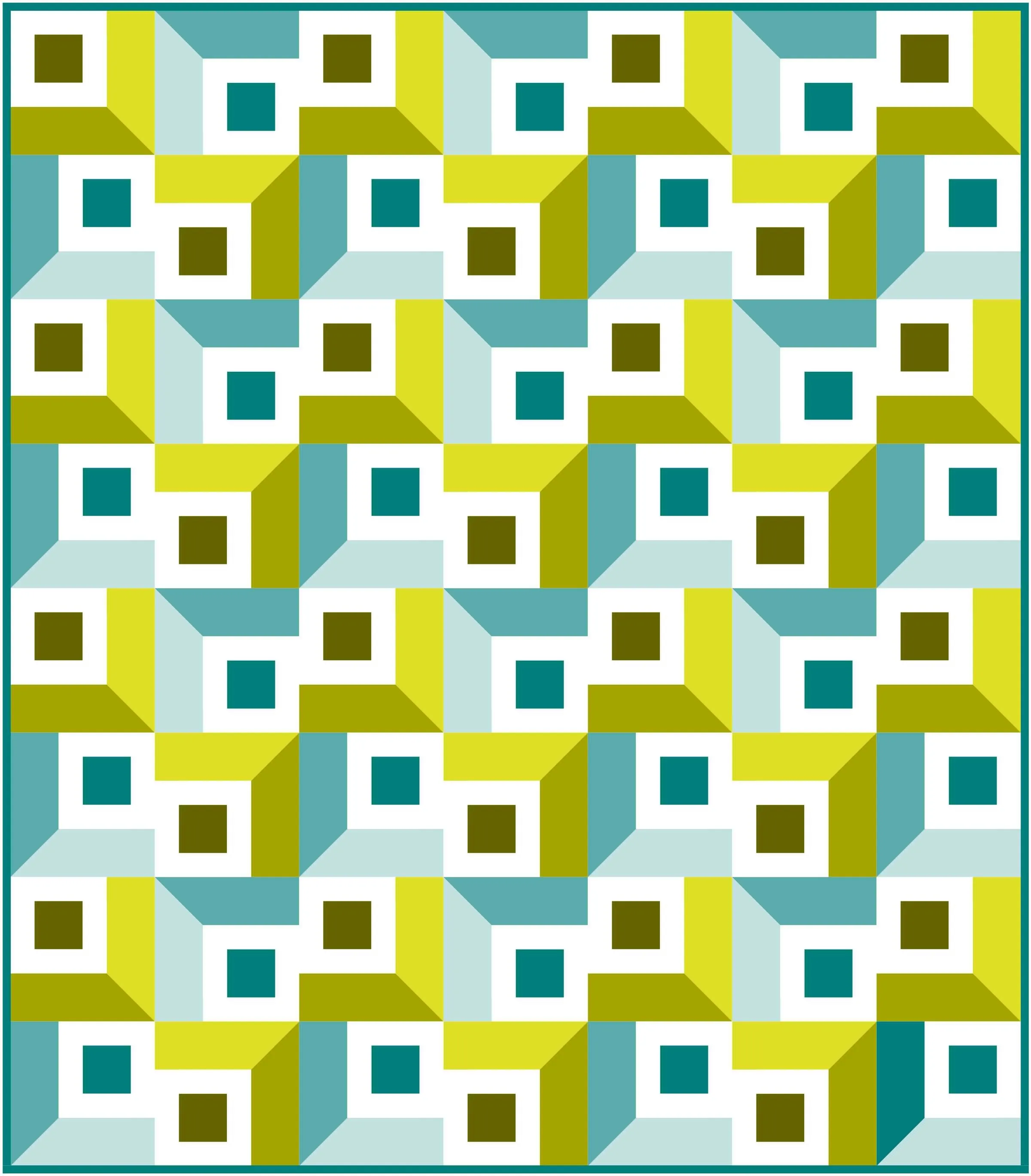 Mitered Cabin Quilt Block Pattern
