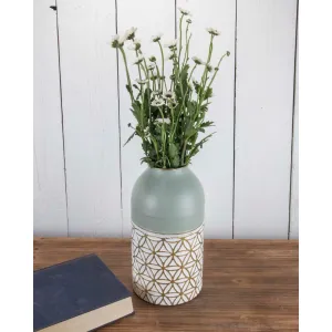 Modern Brass Vase Green