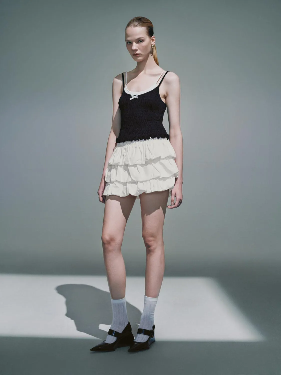 Multi Layered Mini Skirts