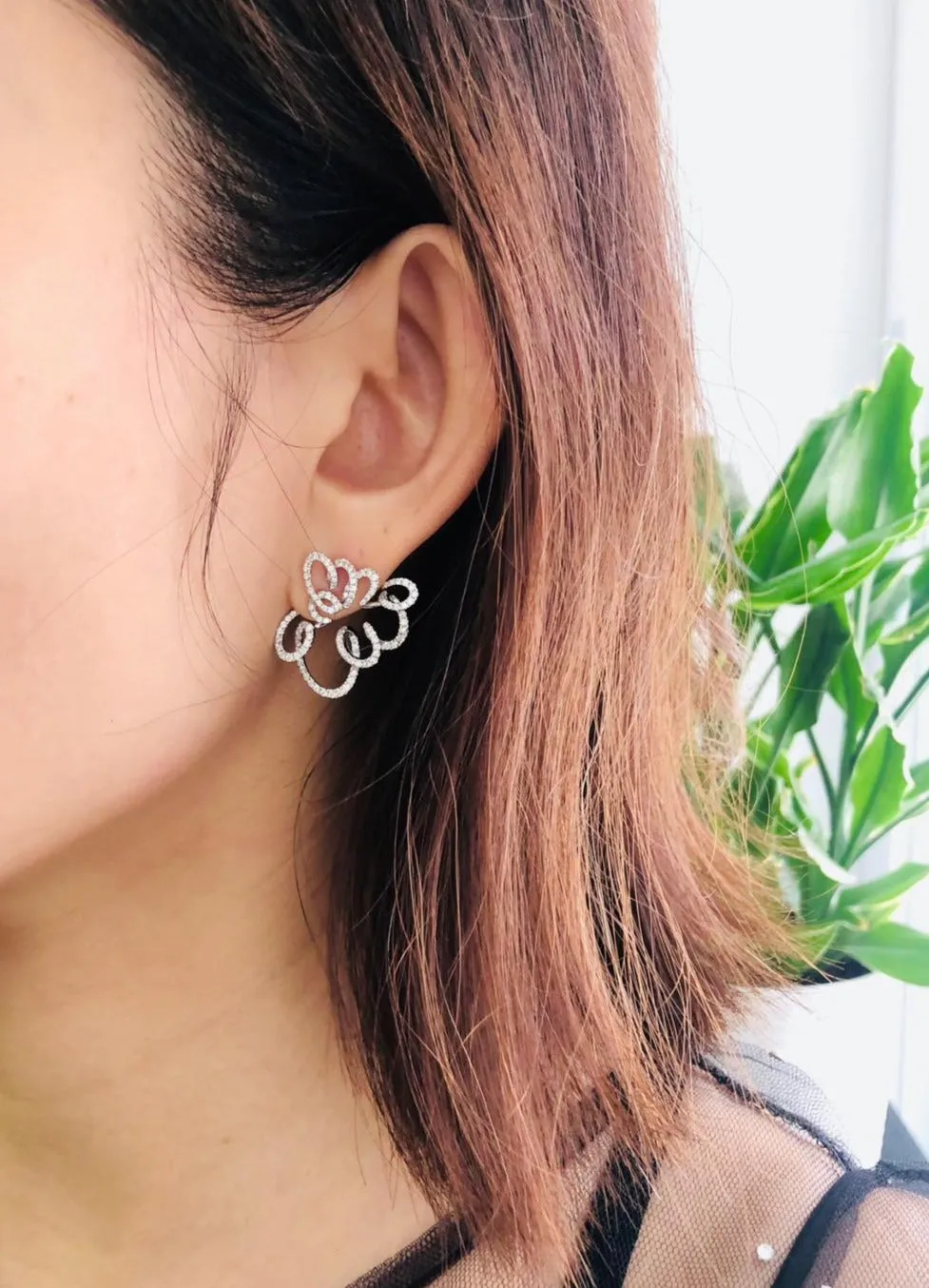 Multi-Loop Diamond Earring Jackets