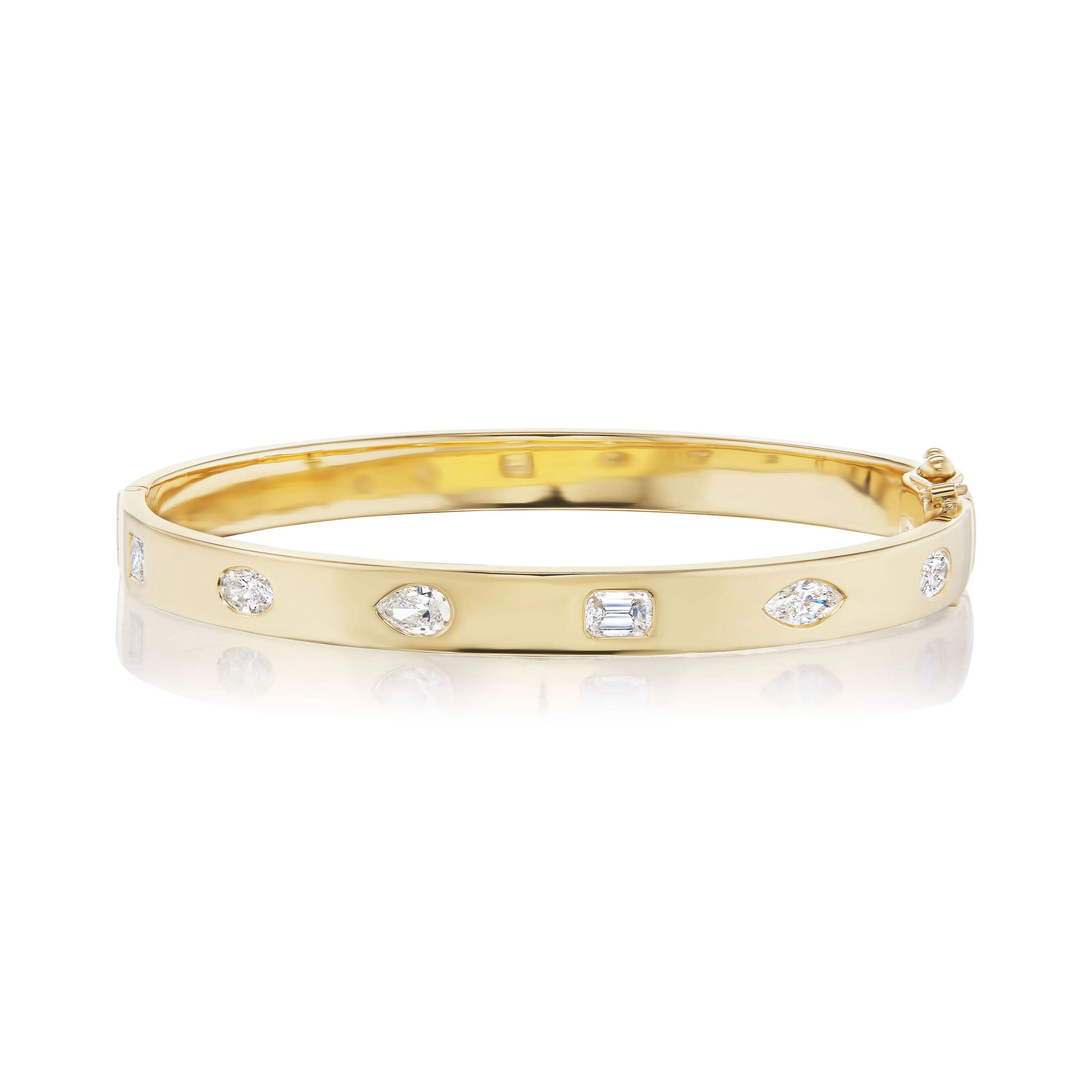Multi-Shape Diamond Bangle