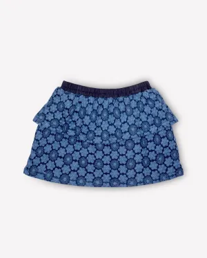 Navy Blue Net Skirt