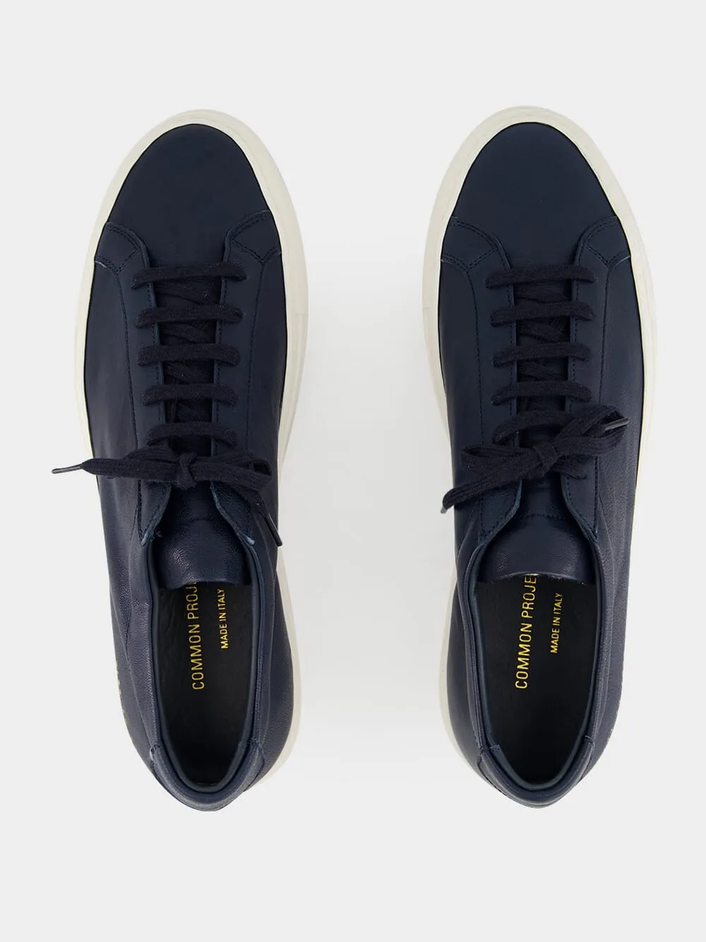 Navy Blue Summer Achilles Leather Sneakers