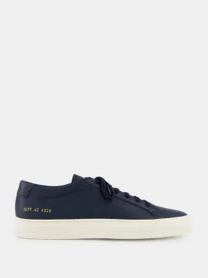 Navy Blue Summer Achilles Leather Sneakers