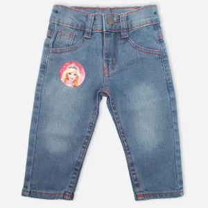 Newborn Girls Pant Denim - Light Blue