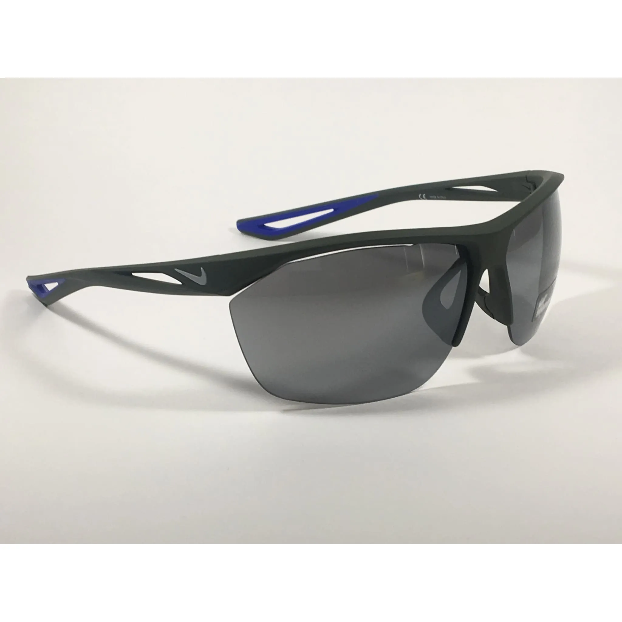 Nike Tailwind Sport Sunglasses EV0915 310 416 Graphite Gray Blue Frame Gray Mirror Lens
