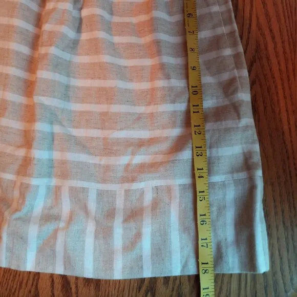 NWT JCrew Linen/Cotton Striped Skirt Summer Quiet Luxury LightAcademia OldMoney