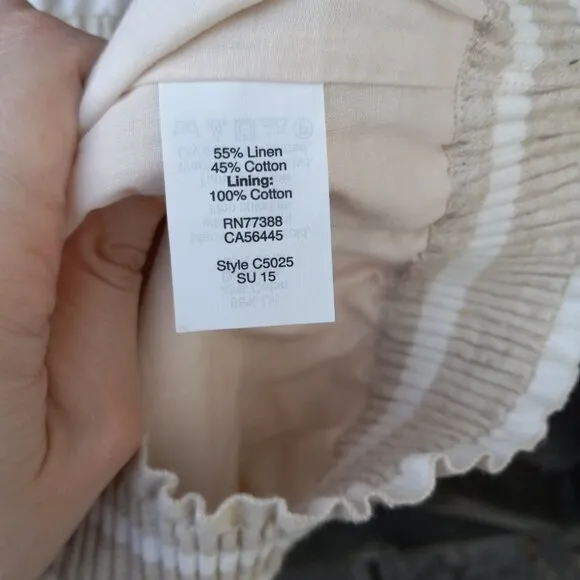 NWT JCrew Linen/Cotton Striped Skirt Summer Quiet Luxury LightAcademia OldMoney