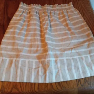 NWT JCrew Linen/Cotton Striped Skirt Summer Quiet Luxury LightAcademia OldMoney