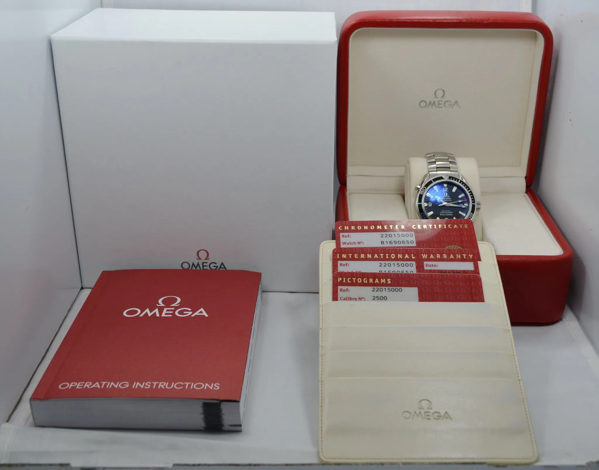 Omega Seamster Planet Ocean 2201.50 Steel Automatic Co-Axial Wristwatch