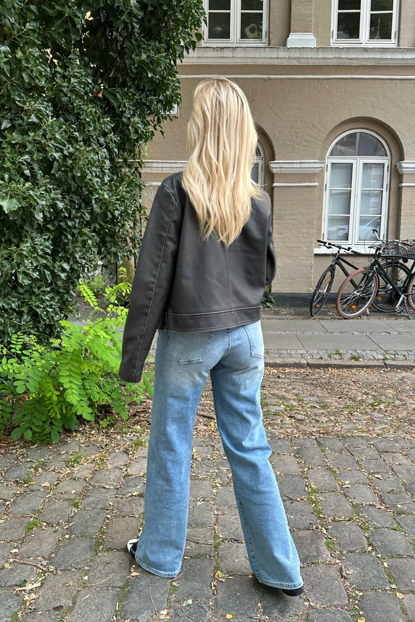 ONLMindy Imiteret Skindjakke - Vasket Sort