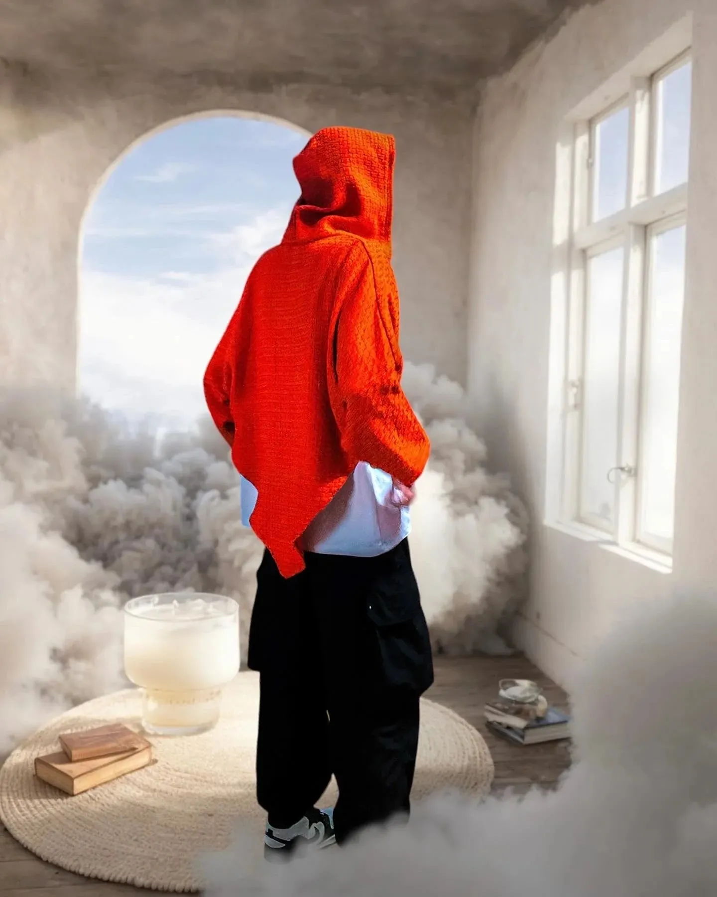 Orange in Wonderland Poncho Sweatshirt