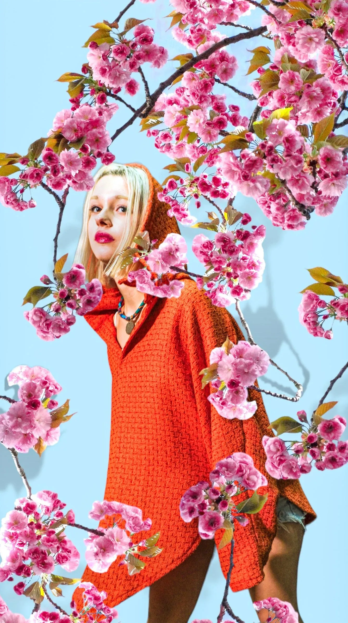 Orange in Wonderland Poncho Sweatshirt