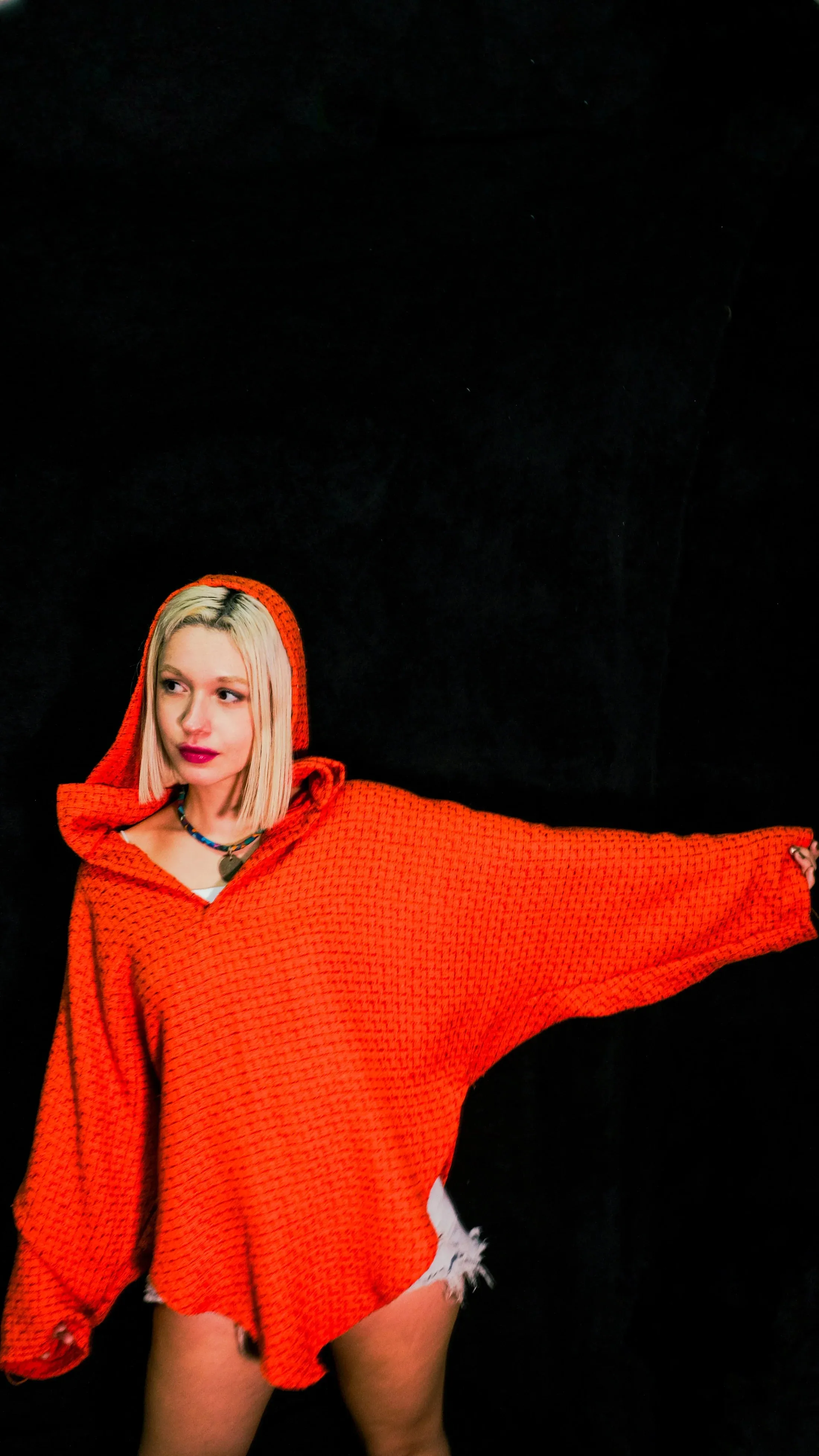 Orange in Wonderland Poncho Sweatshirt