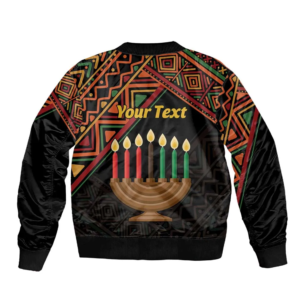 Personalized African Happy Kwanzaa Sleeve Zip Bomber Jacket LT01
