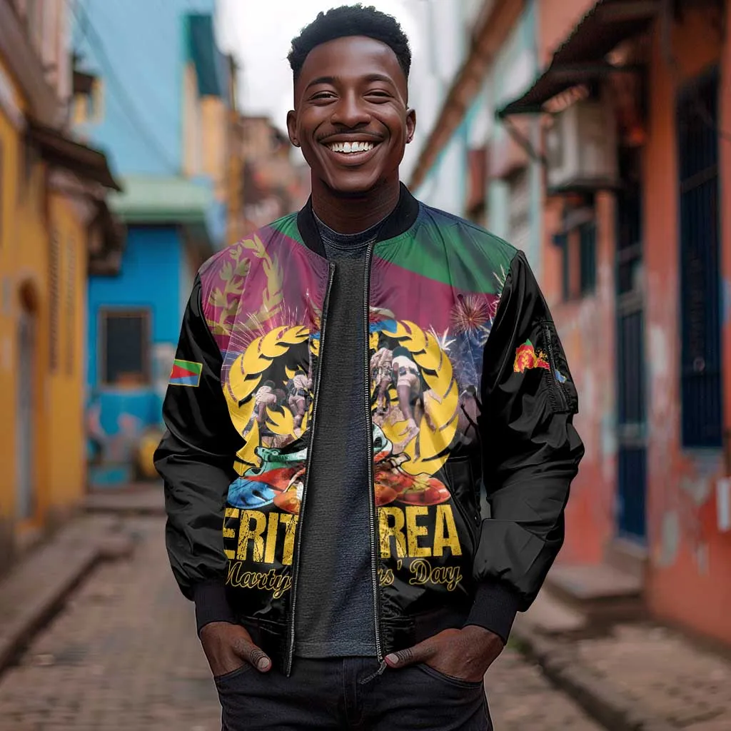 Personalized Eritrea Martyrs Day Sleeve Zip Bomber Jacket Never Forgot June 20 LT15