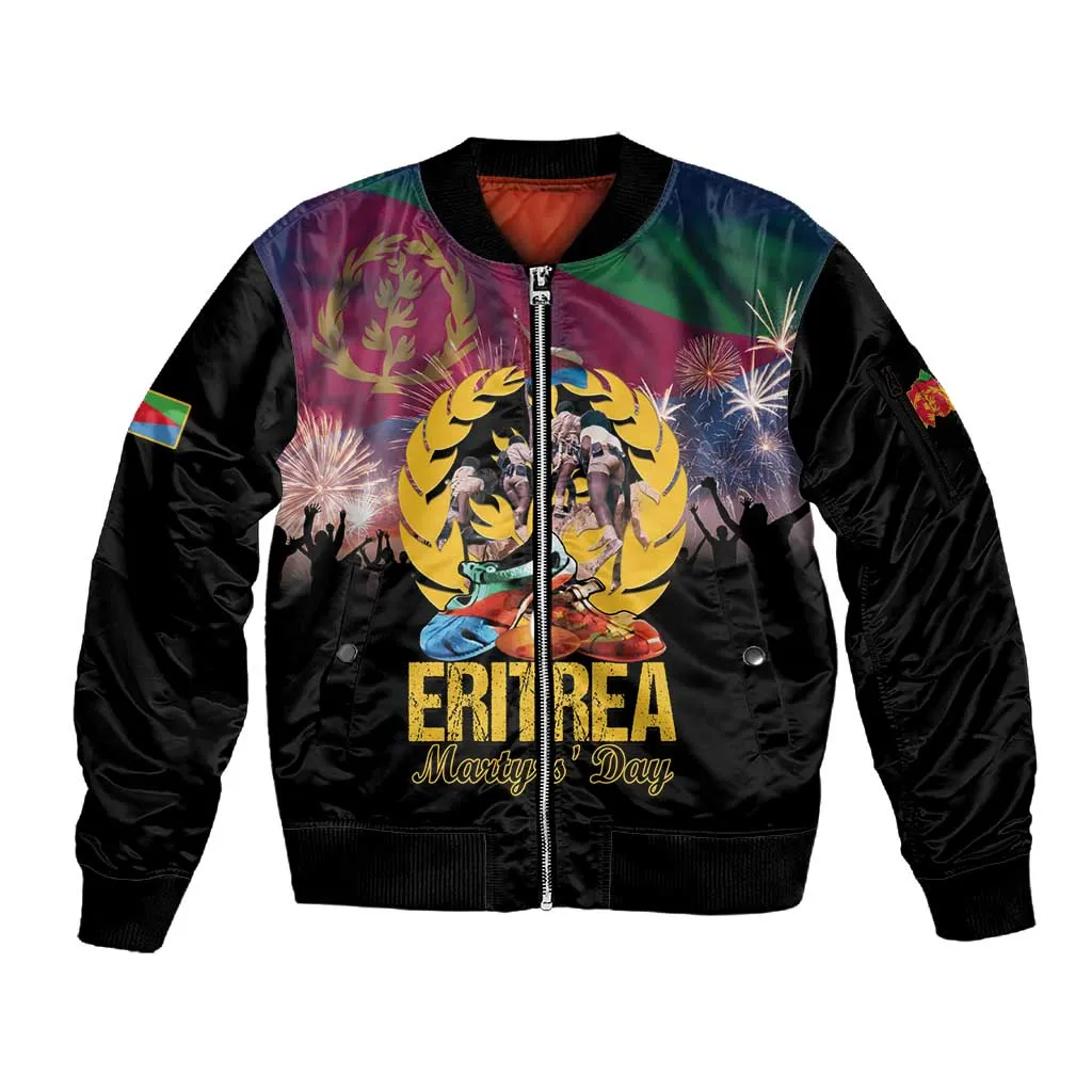 Personalized Eritrea Martyrs Day Sleeve Zip Bomber Jacket Never Forgot June 20 LT15