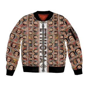 Personalized Ethiopia Sleeve Zip Bomber Jacket Ethiopian Tewahedo Angel Orthodox LT15