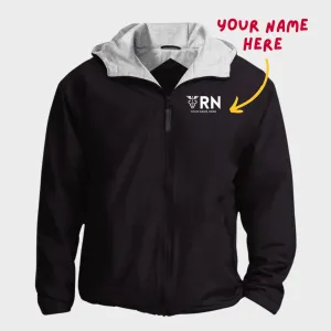 Personalized RN Men's Hooded Jacket