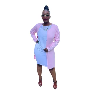 Pink & Green | Knits Long Jacket