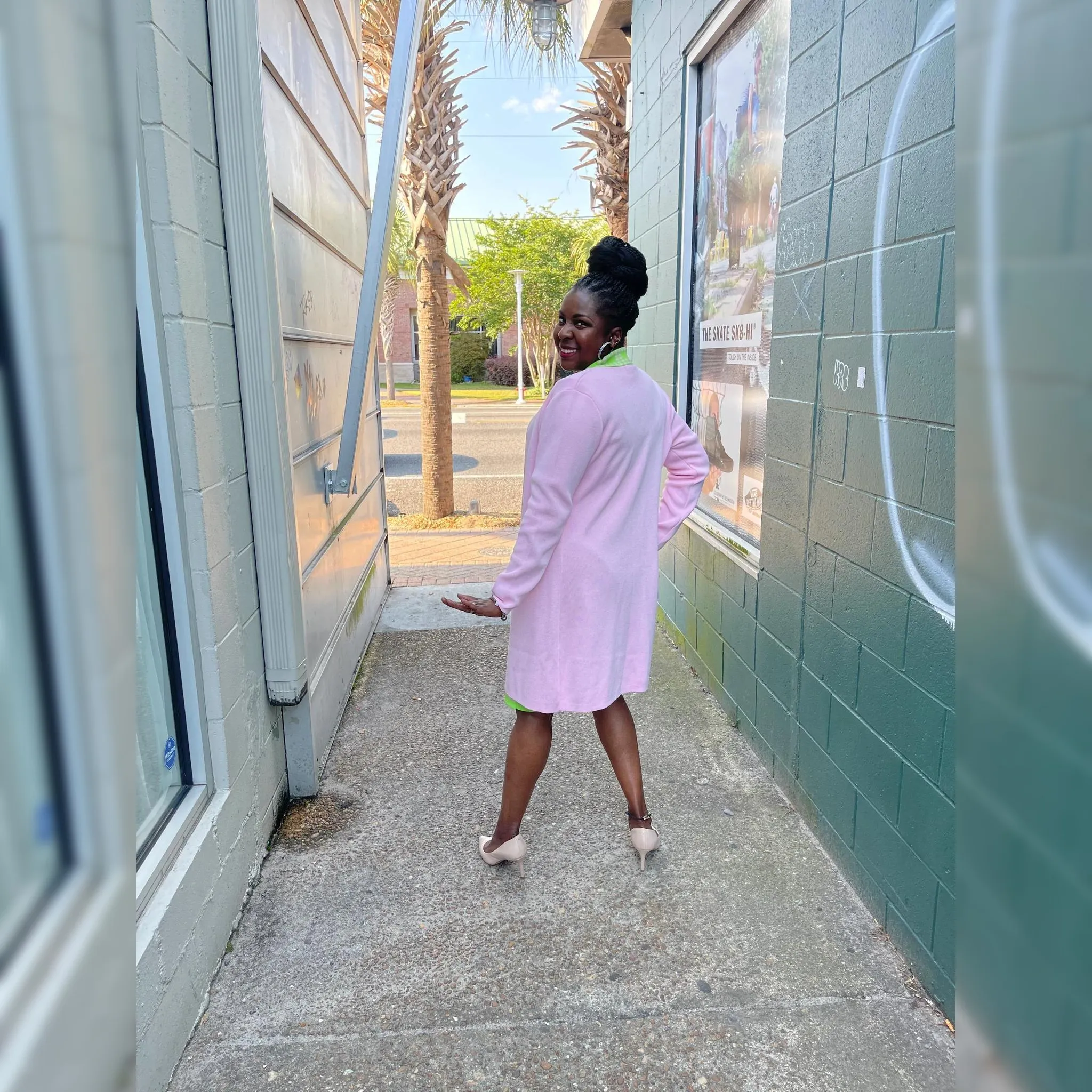 Pink & Green | Knits Long Jacket