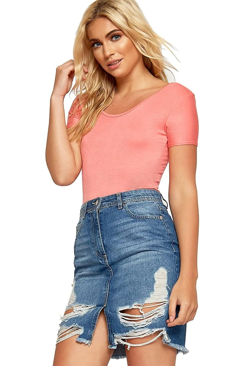 Plain Short Sleeve Bodysuits