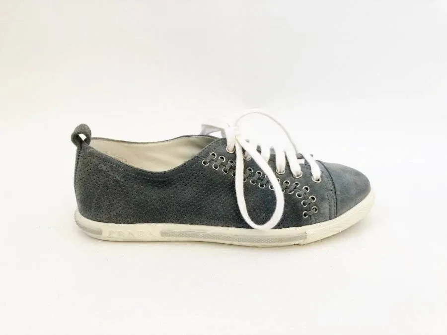 Prada Suede Sneaker Size 37.5 It (7.5 Us)