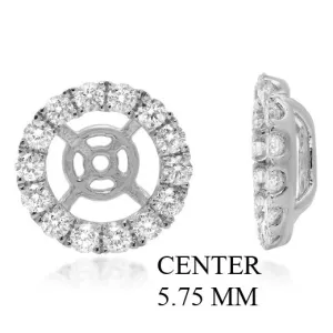 PRIME 14W@1.7 24RD2@0.64 5.75MM ROUND EARRING JACKETS