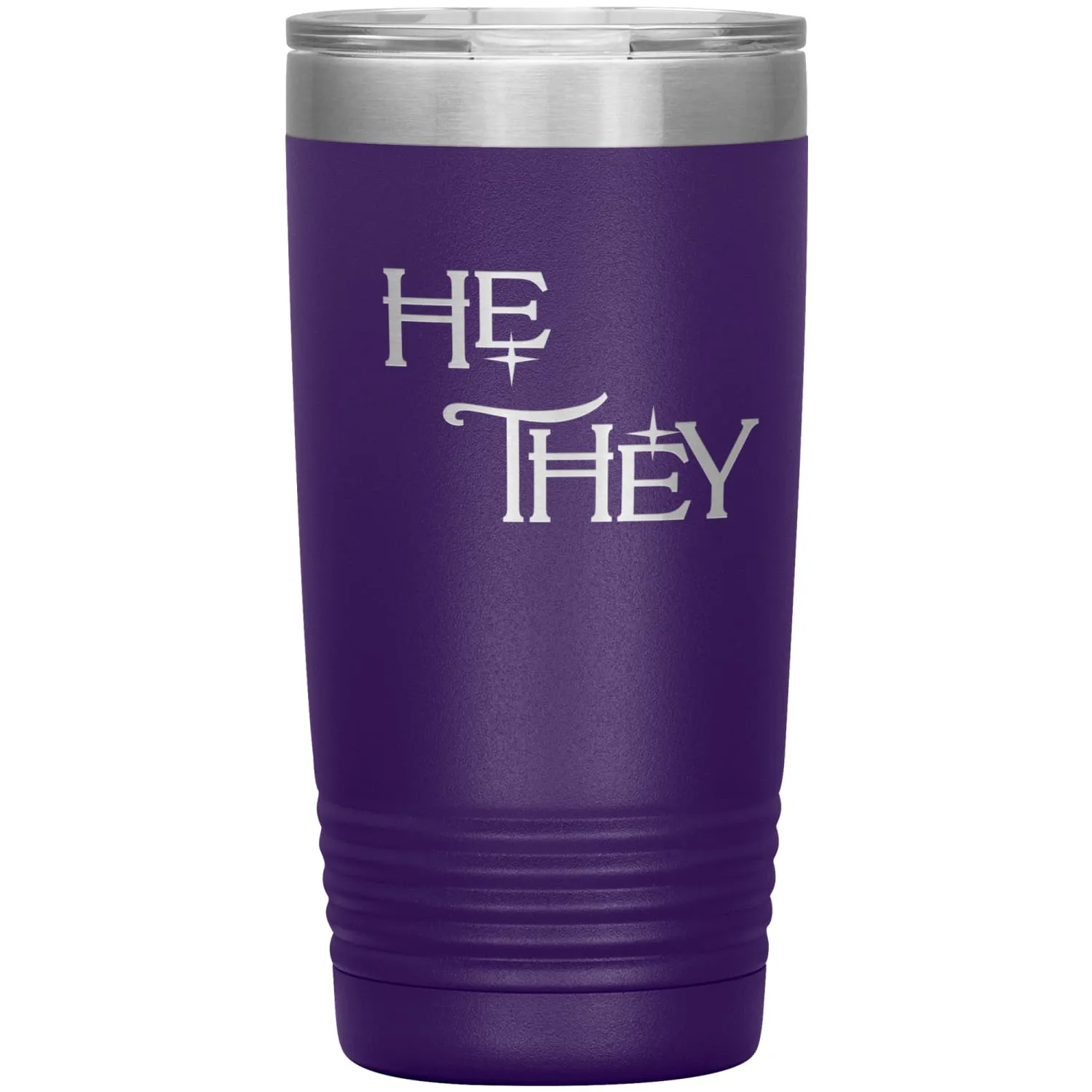 Pronoun Wishing Star He They 20oz Vacuum Tumbler