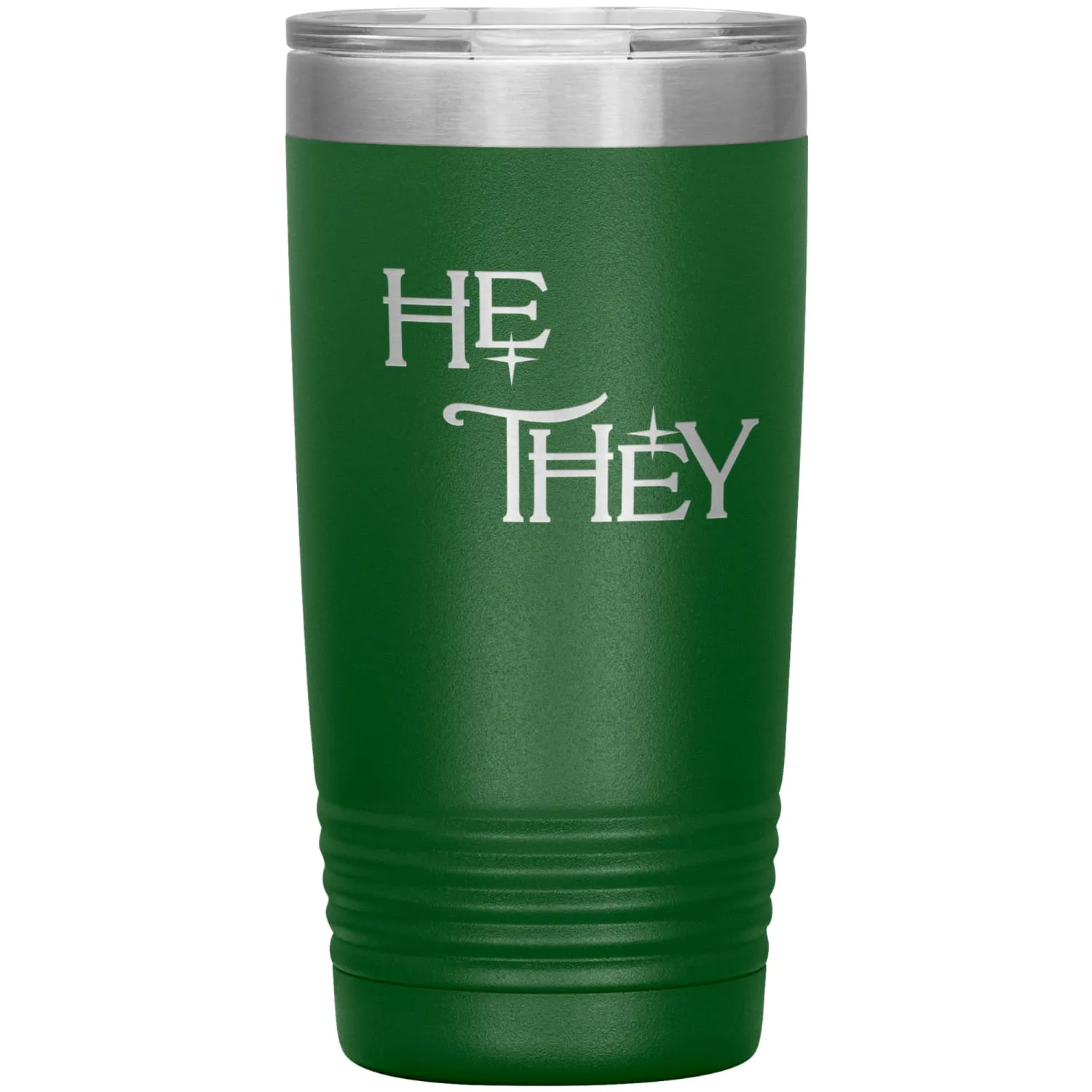 Pronoun Wishing Star He They 20oz Vacuum Tumbler