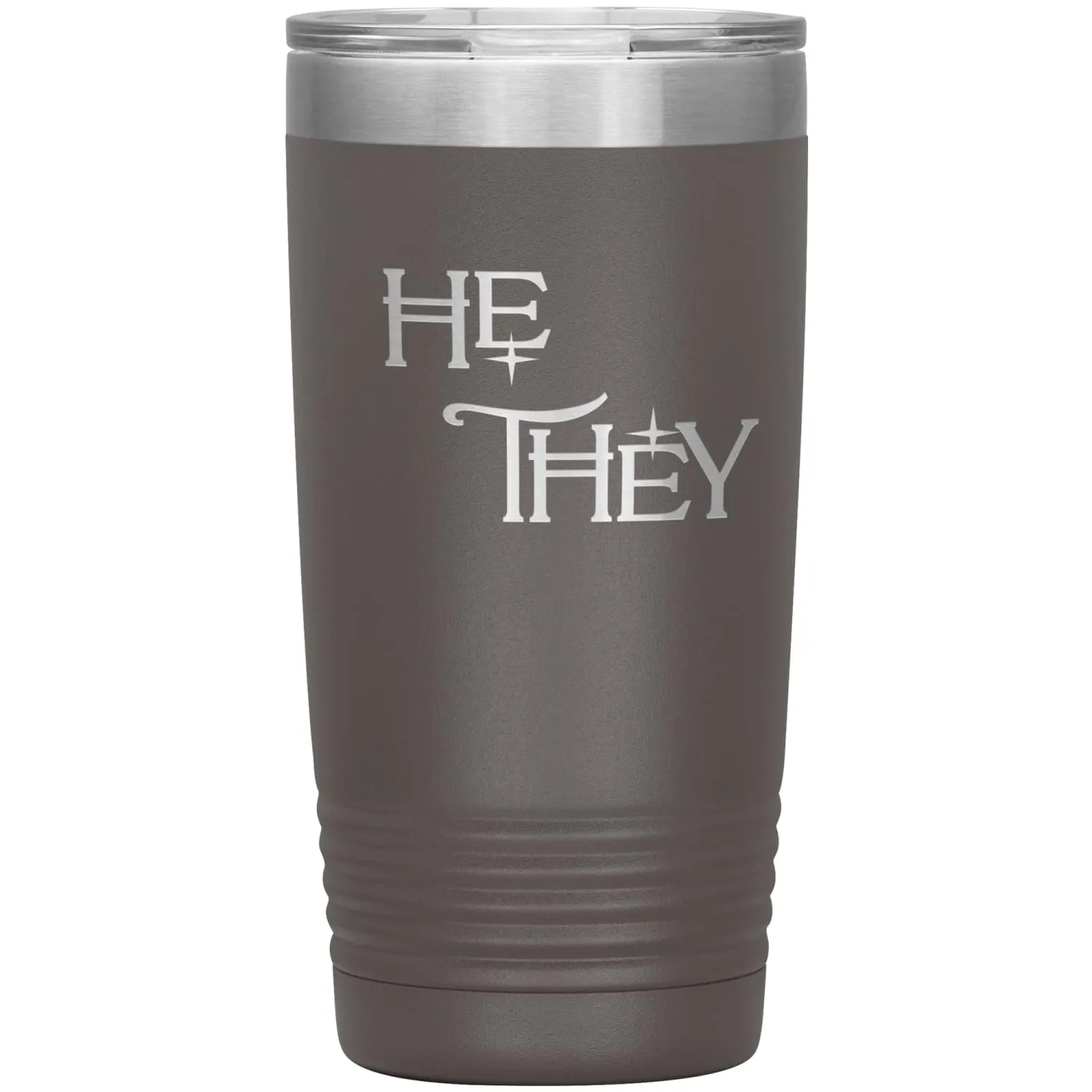 Pronoun Wishing Star He They 20oz Vacuum Tumbler