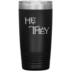 Pronoun Wishing Star He They 20oz Vacuum Tumbler
