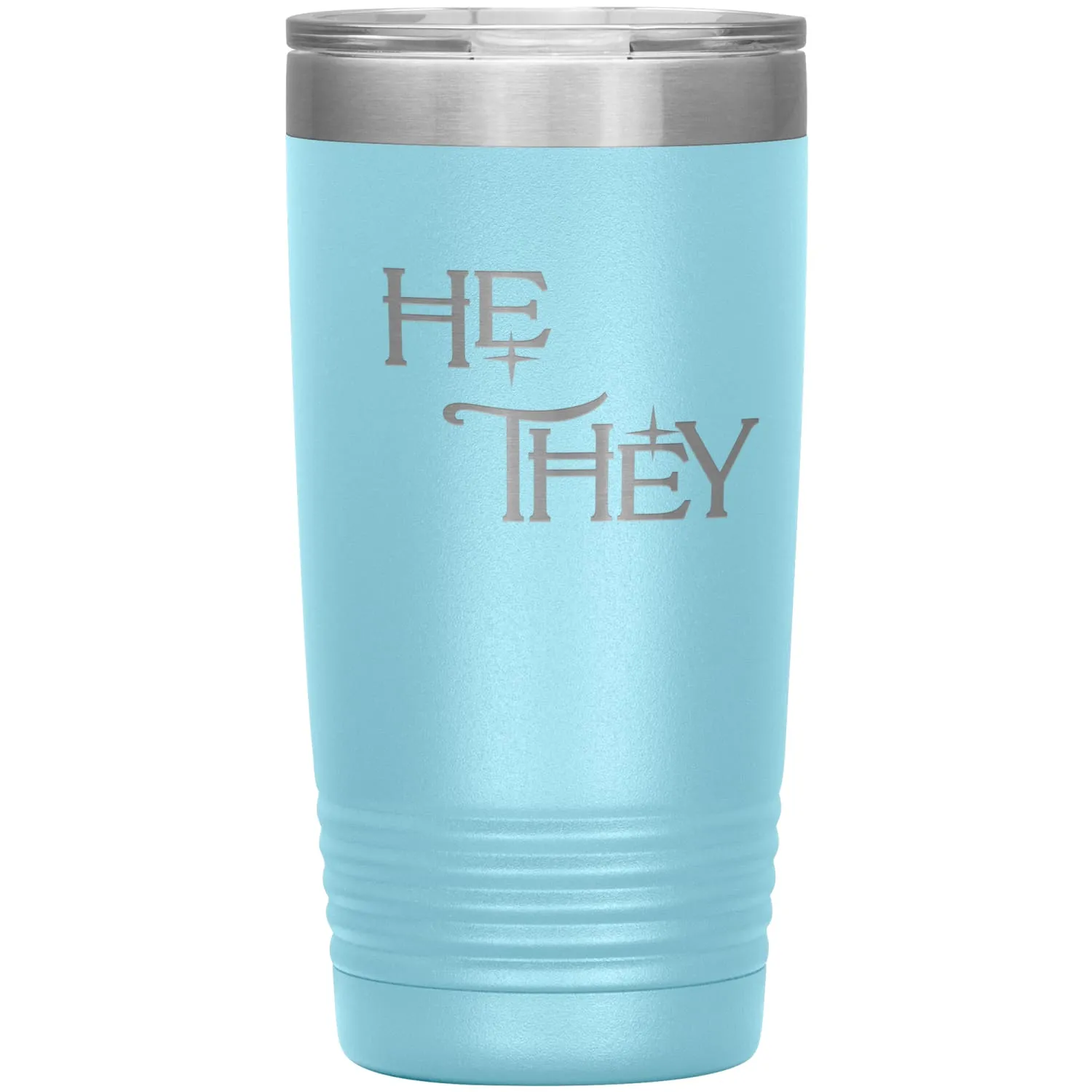 Pronoun Wishing Star He They 20oz Vacuum Tumbler