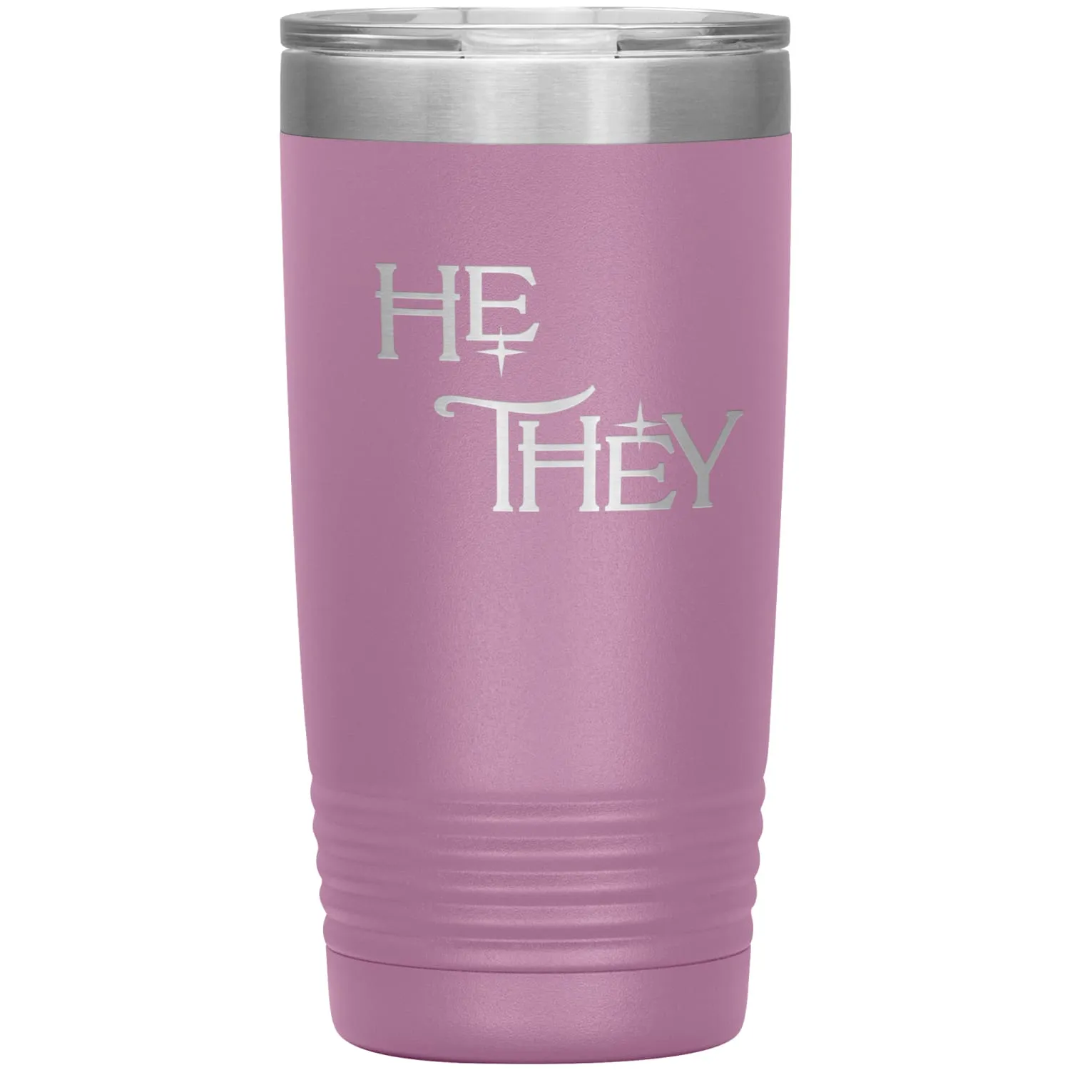 Pronoun Wishing Star He They 20oz Vacuum Tumbler