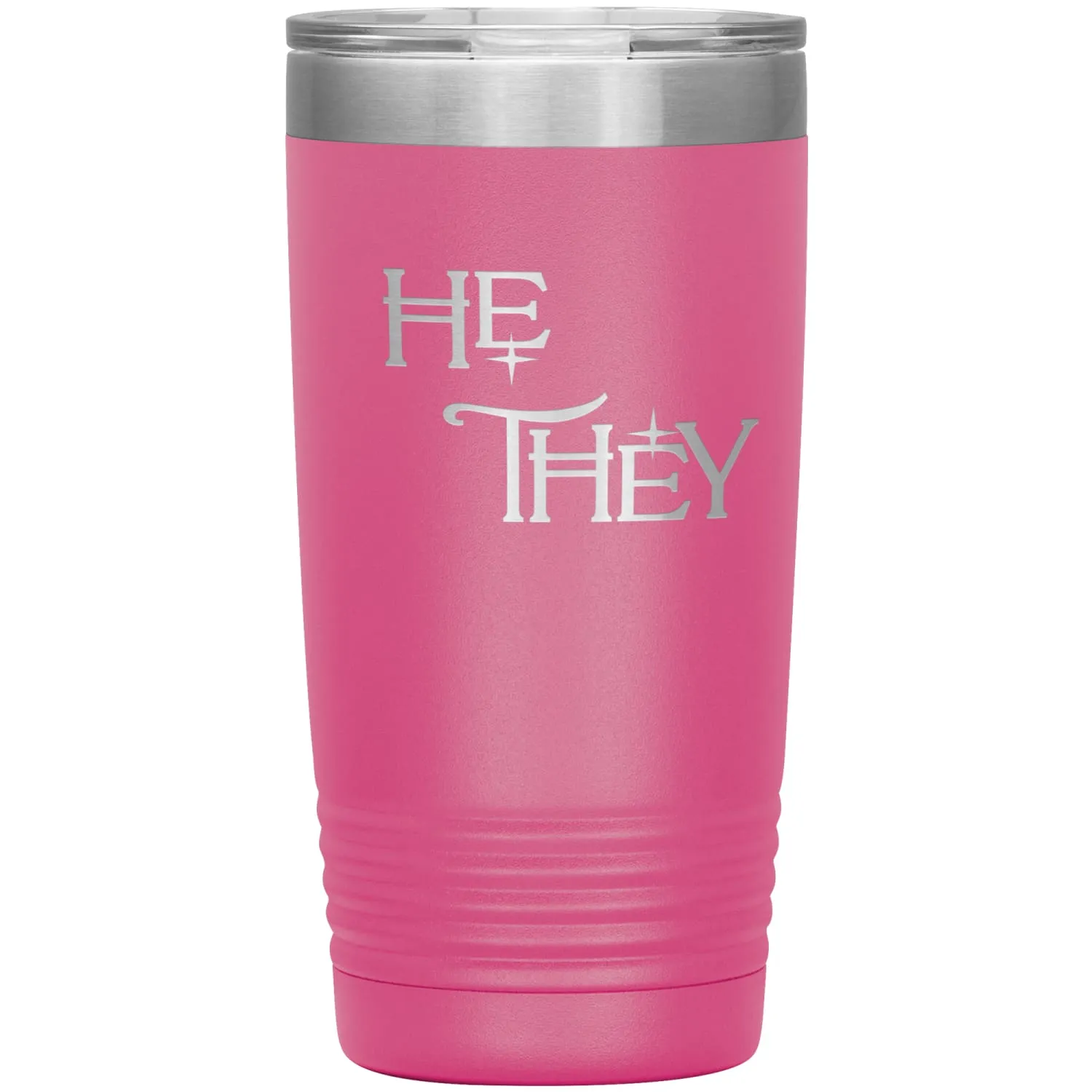Pronoun Wishing Star He They 20oz Vacuum Tumbler