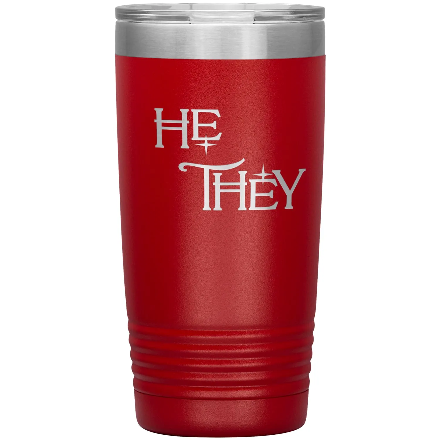Pronoun Wishing Star He They 20oz Vacuum Tumbler
