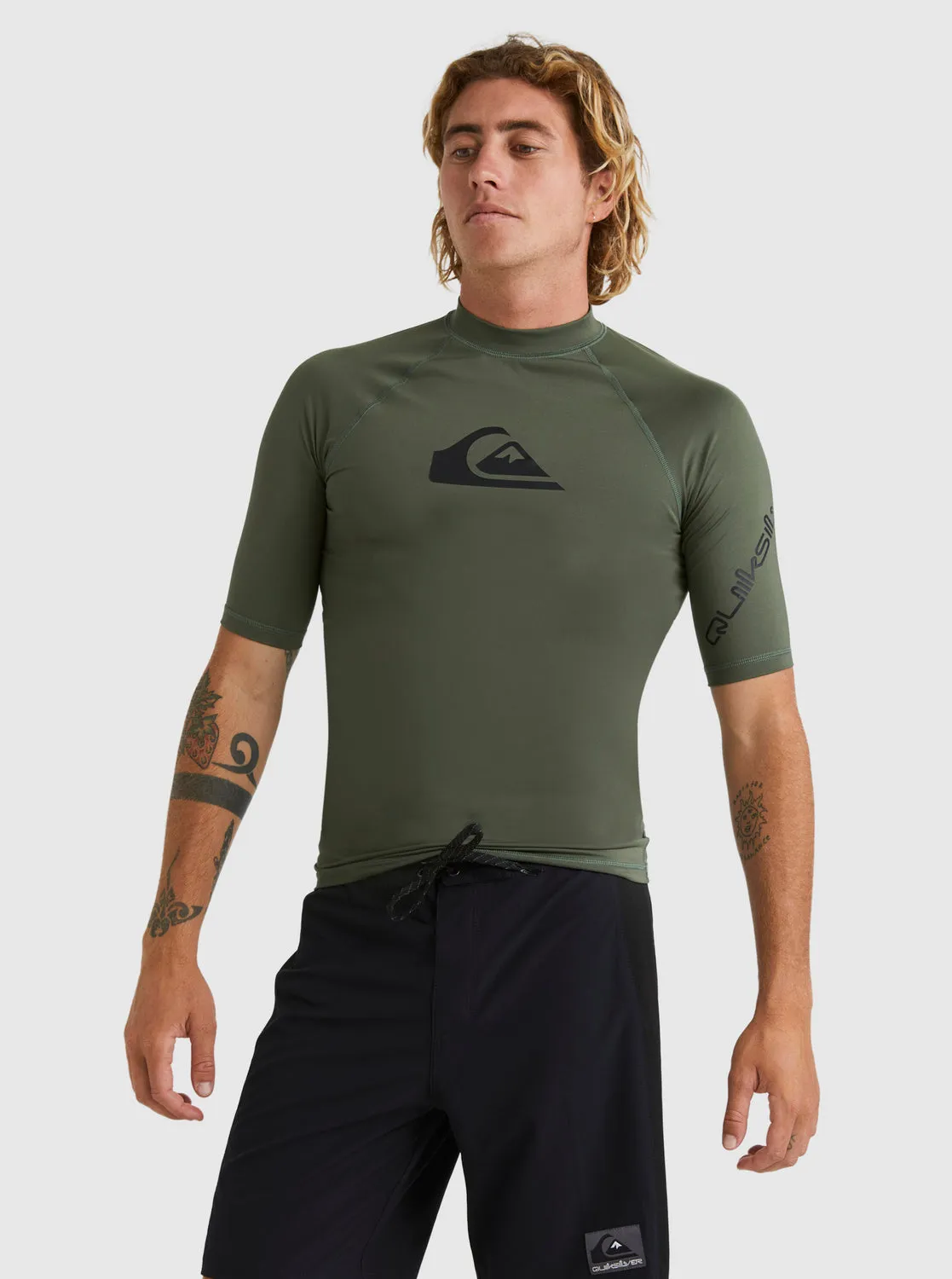 QUIKSILVER All Time SS Rashguard - Thyme
