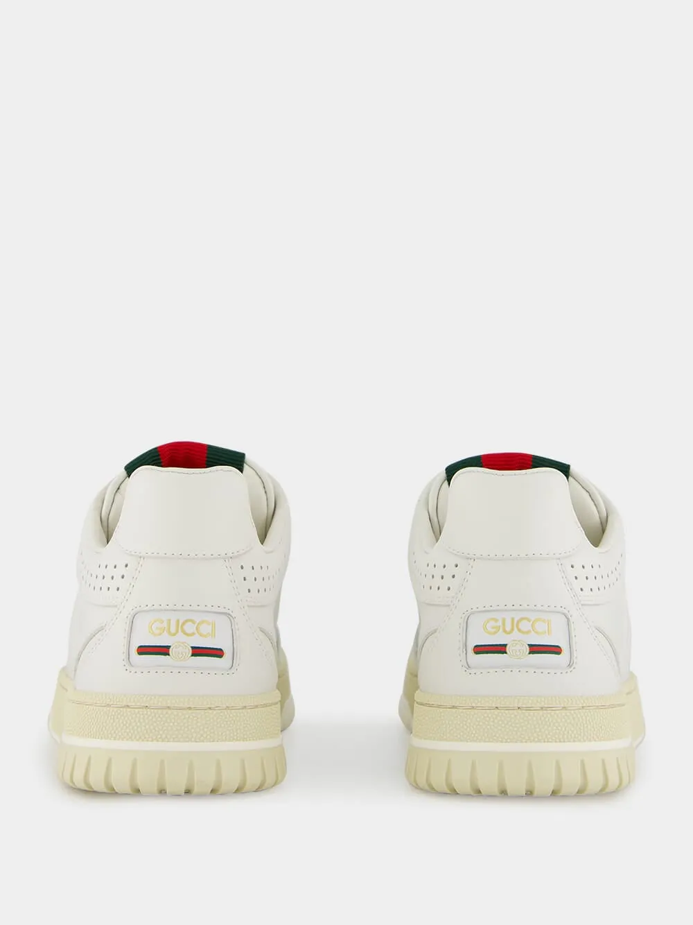 Re-Web White Leather Trainer