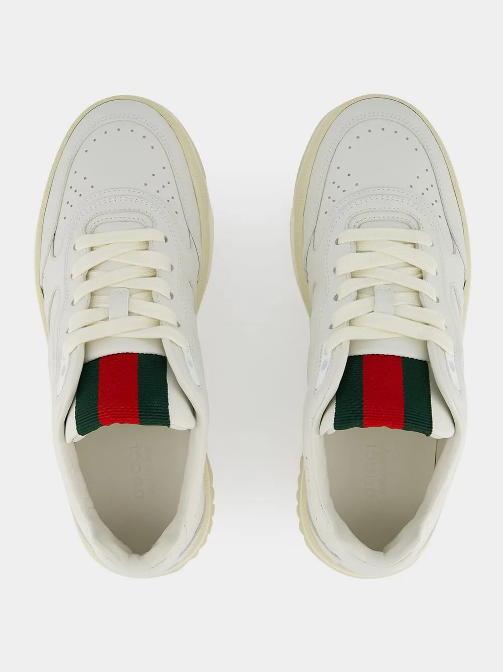 Re-Web White Leather Trainer