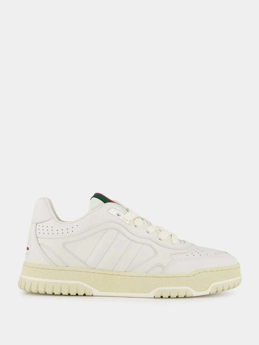 Re-Web White Leather Trainer