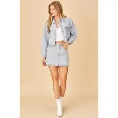 Rhinestone Denim Skirt