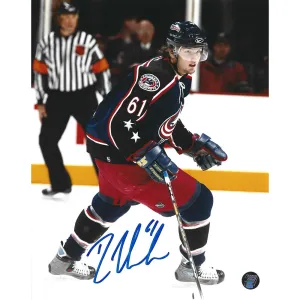 Rick Nash Autographed Columbus Blue Jackets 8X10 Photo (w/referee)