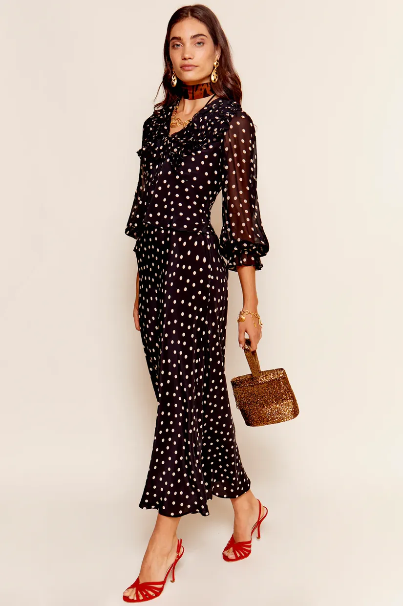 Rixo Lasca Top - Bohemia Spot Black