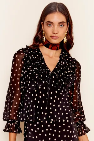 Rixo Lasca Top - Bohemia Spot Black