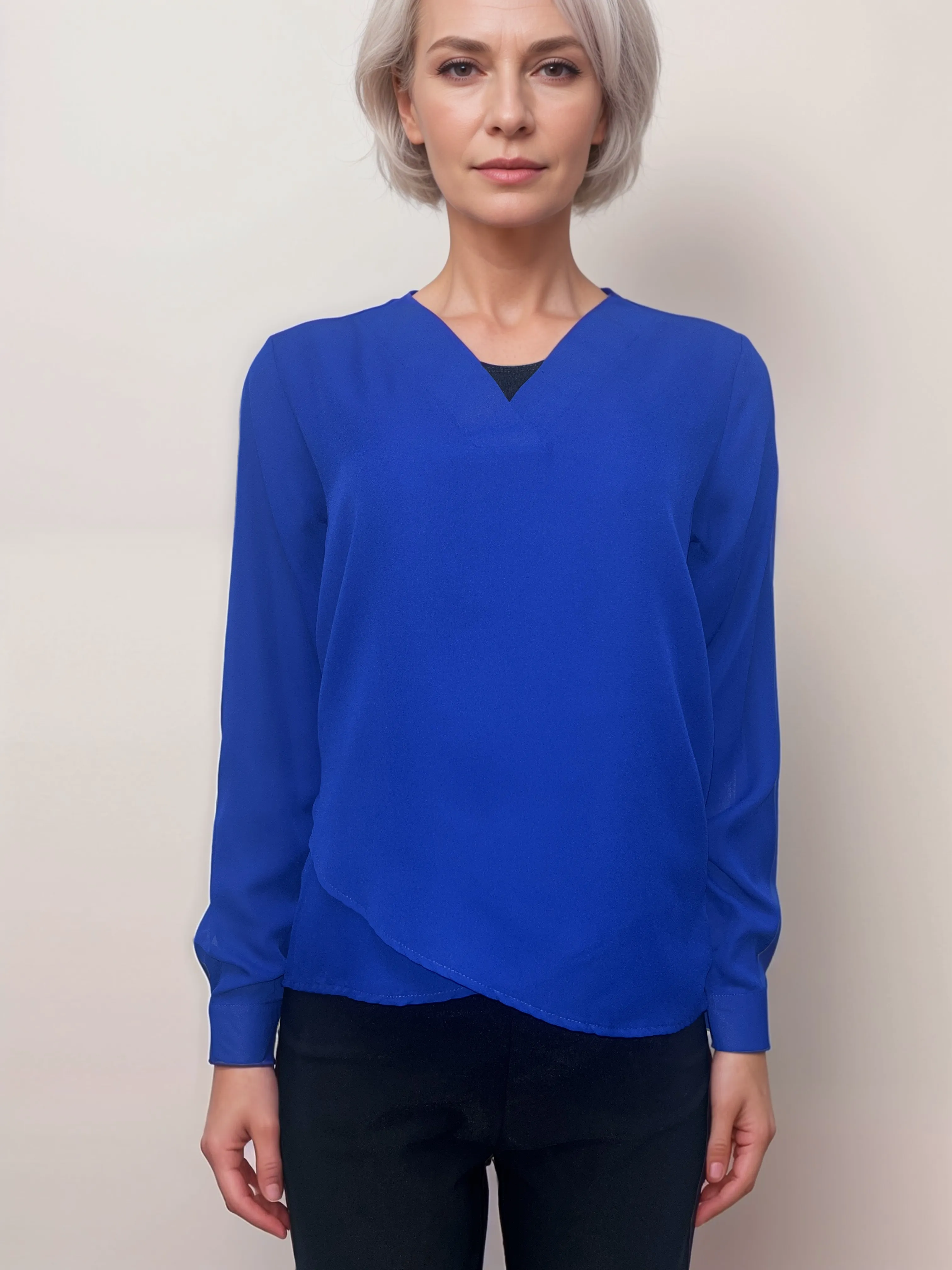 Royal V-Neck Blouse